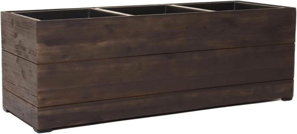 VIVANNO Pflanzkübel Holz MAXI Kasten - Braun Maserung (1 St), 84 x 30 x 40 cm