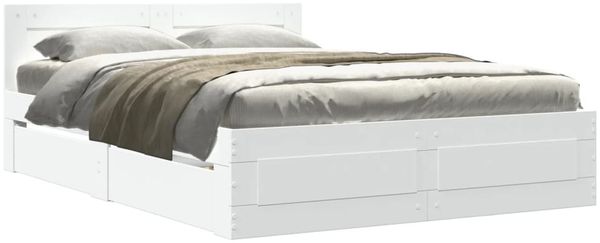 Einzelbettgestell Design für Erwachsene mit Kopfteil ohne Matratze Weiß 120x190 cm d3134e