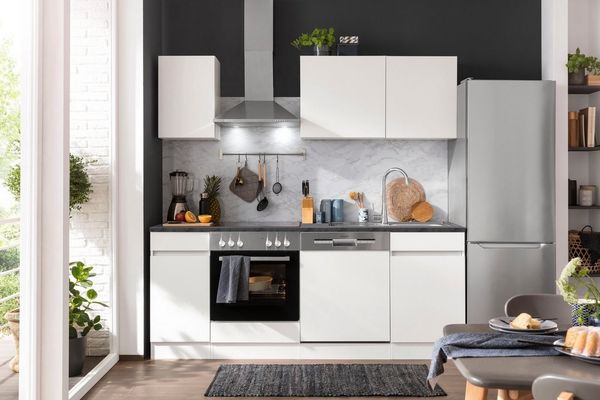 OPTIFIT Küchenzeile Roth, Breite 210 cm, wahlweise mit E-Geräten, Push-to-Open-Funktion