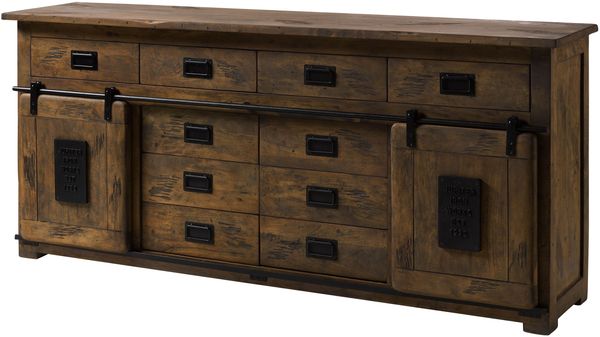 Sideboard Mango 200x45x90 braun lackiert RAILWAY #422