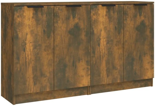 Sideboards 2 Stk. Räuchereiche 60 x 30 x 70 cm Holzwerkstoff [3115777] Bild 2
