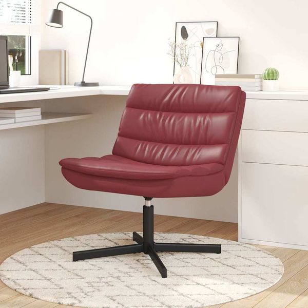 vidaXL Drehstuhl Weinrot 63 x 75 x 76 cm PU 42007342