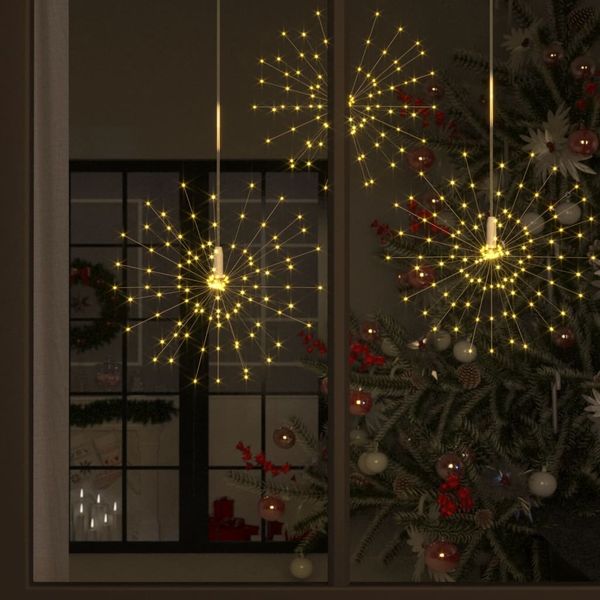 vidaXL Feuerwerkslicht Weihnachtsdeko Warmweiß 20 cm 140 LEDs 328596