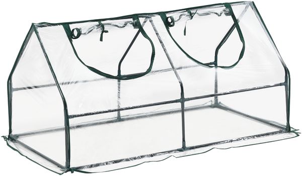 Mini Gewächshaus Laubach 120x60x60cm Transparent PVC Folie [en. casa]