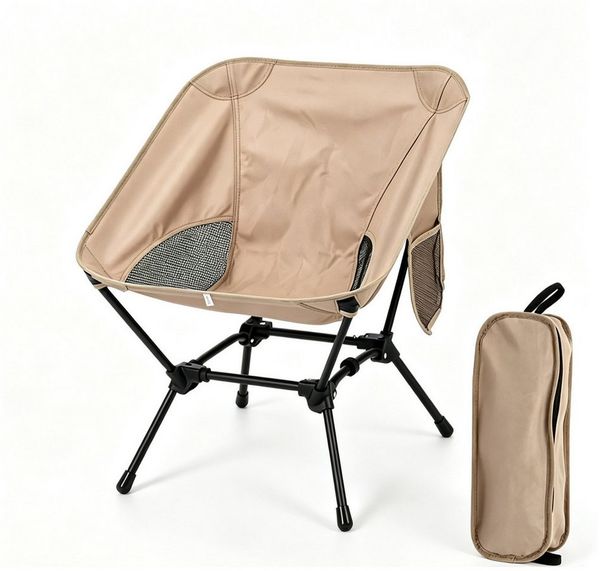 Luckice Klappstuhl Faltstuhl, ultraleichte tragbare Campingstühle, 120 kg (Set), Angelstuhl mit Seitentaschen, für Picknick, Outdoor