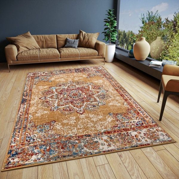 HANSE Home 'Maderno' Teppich, rechteckig, Höhe: 8 mm, Orientalisch, Kurzflor, Gold, 160 x 235 cm (Rechteckig)