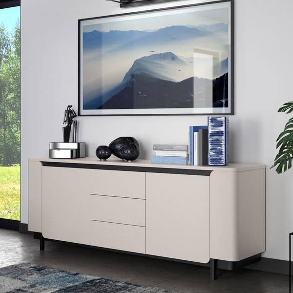 Sideboard Venedig / Vodol, Holzwerkstoff, Beige, 205 x 78 x 45 cm