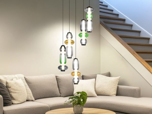 Moderne LED Pendelleuchte MINERVA 5-flammig, höhenverstellbar Ø 42cm