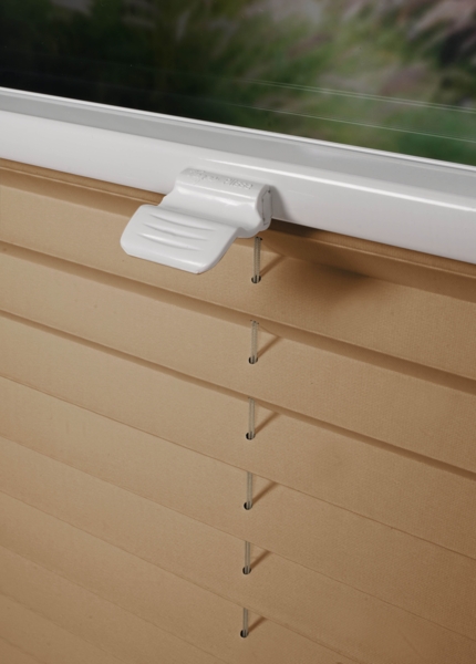 ondeco Plissee Thermo für Fenster innen, Montage in Glasleiste mit Spannschuh, Sonnenschutz-Rollo, Lichtschutz und blickdicht, leichte Verdunkelung, Cappuccino, B): 91-100 cm, H): 151-200 cm Bild 5