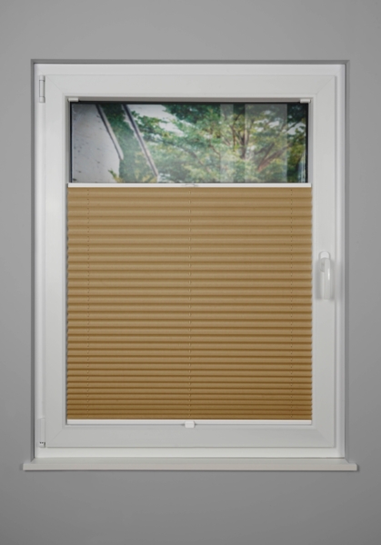 ondeco Plissee Thermo für Fenster innen, Montage in Glasleiste mit Spannschuh, Sonnenschutz-Rollo, Lichtschutz und blickdicht, leichte Verdunkelung, Cappuccino, B): 91-100 cm, H): 151-200 cm Bild 3