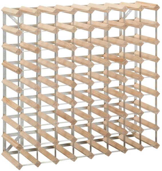 vidaXL Weinregal für 72 Flaschen Massivholz Kiefer 282471