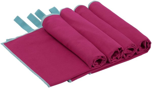 OTTO home Handtücher Leoa, diverse Größen, Sporthandtuch, Reisehandtuch, Strandtuch, Microfaser (Set, 4-St), sehr leicht, kompakt, schnelltrocknend, Mikrofaser mit Kontrastnaht