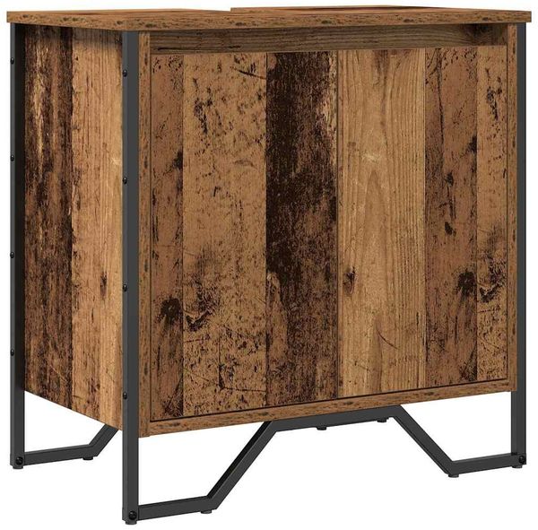 Waschbeckenschrank, Badschrank Altholz 60 x 35 x 60 cm Holzwerkstoff de7399