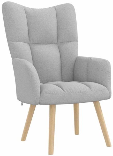 vidaXL Relaxsessel mit Fußhocker Wolkengrauer Stoff 4016777 Bild 3