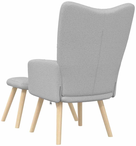 vidaXL Relaxsessel mit Fußhocker Wolkengrauer Stoff 4016777 Bild 6