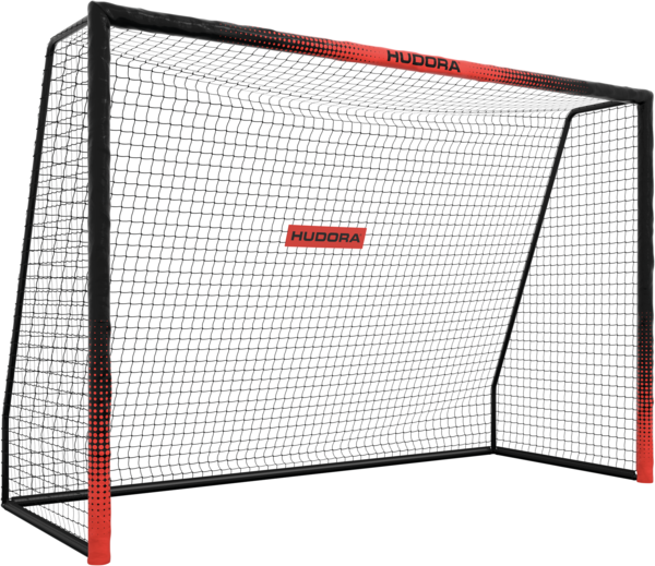 Hudora 'Pro Tect 300 Advanced' Fußballtor, Stahlrohrrahmen mit EPE-Schaumstoff ummantelt, Schwarz / Rot, 300x200 cm