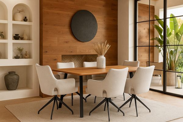 LC Home Essgruppe Livrono 5tlg. Esstisch Wildeiche