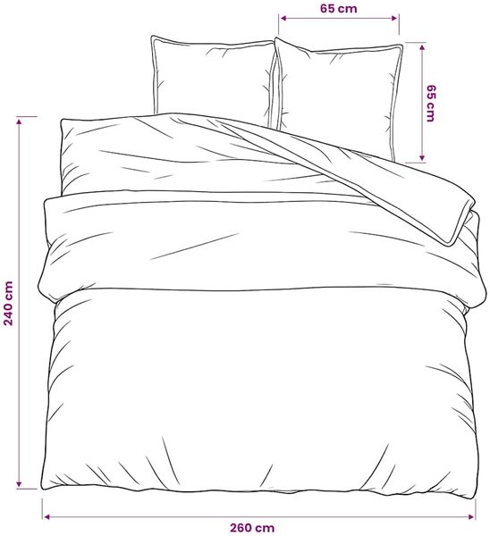 vidaXL Bettwäsche-Set, Baumwolle weiß / braun, 260x240 cm Bild 6