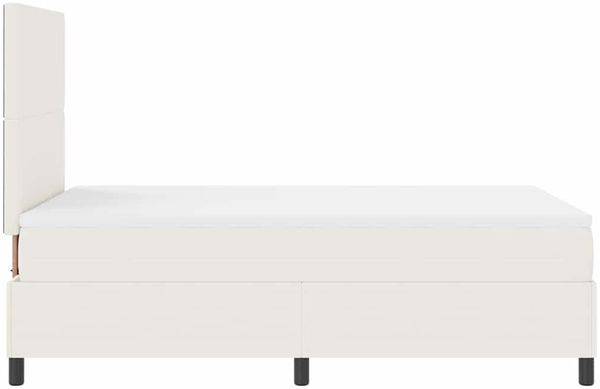 vidaXL LED Boxspringbett Creme und Weiß 120 x 190 cm Cordstoff 3337637 Bild 9