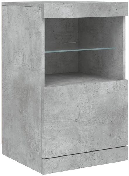 vidaXL Sideboard mit LED-Leuchten Betongrau 41x37x67 cm 836682 Bild 3