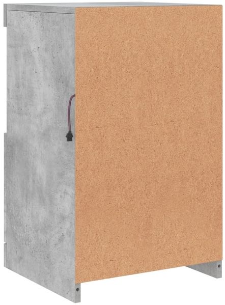 vidaXL Sideboard mit LED-Leuchten Betongrau 41x37x67 cm 836682 Bild 9
