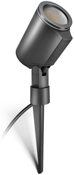 LED-Außenstrahler Spot Garden anthrazit, 6,7 W Bodenstrahler mit Erdspieá, 512 lm Spotlight, inkl. GU10-Leuchtmittel, Aluminium
