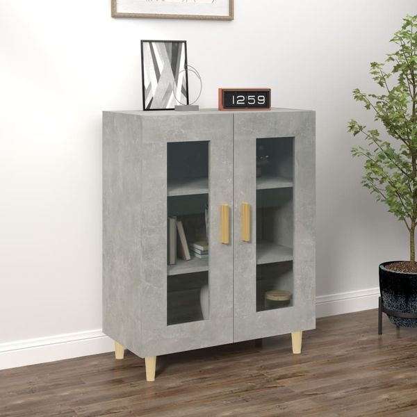 Sideboard Betongrau 69,5 x 34 x 90 cm Holzwerkstoff [812118]
