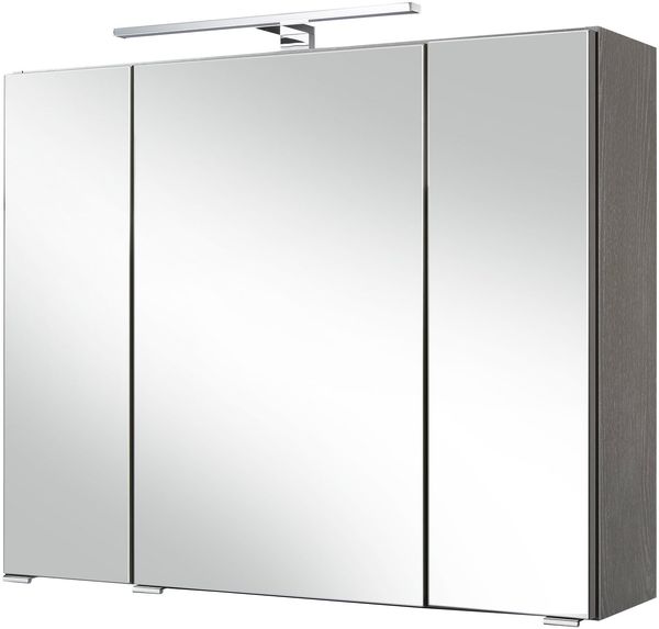 welltime Spiegelschrank Malibu Breite 80 cm, mit Spiegeltüren und Türendämpfern