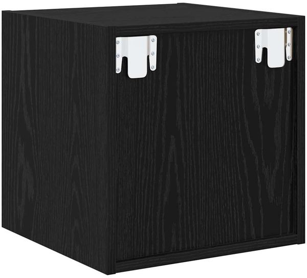 vidaXL Wandschrank Schwarz Eichen-Optik 37 x 37 x 37 cm Holzwerkstoff 875076 Bild 8