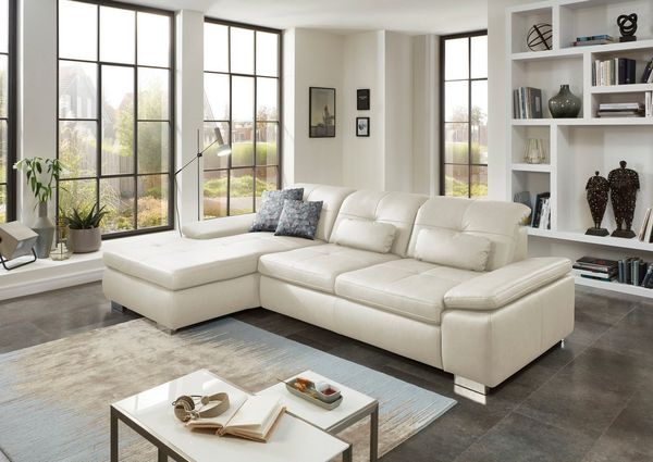 Die PlanBar Ecksofa PN-IN16012 L-Form, Breite 309 cm, inkl. Sitztiefenverstellung, optional mit Kopfteilverstellung