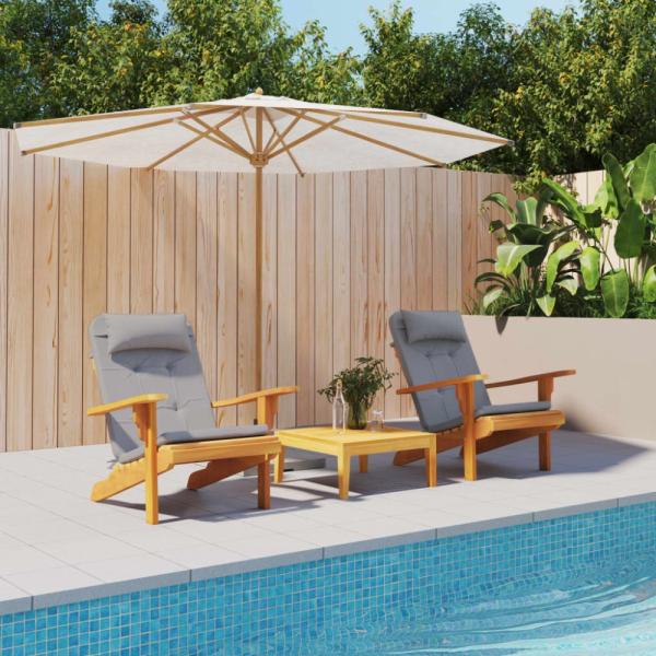 vidaXL Adirondack-Auflagen 2 Stk. Grau Oxford-Gewebe 361831