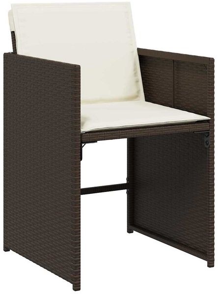 vidaXL Garten Essgruppe 5 pcs Braun Poly-Rattan 3380697 Bild 6