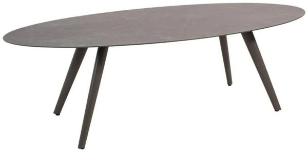 Natur24 Gartentisch MojitoTisch Glaskeramik Aluminium Grau Beige 240 x 100 x 74 cm