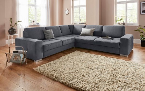 sit&more Ecksofa Santorini L-Form, mit Federkern und Sitztiefenverstellung, wahlweise mit Bettfunktion