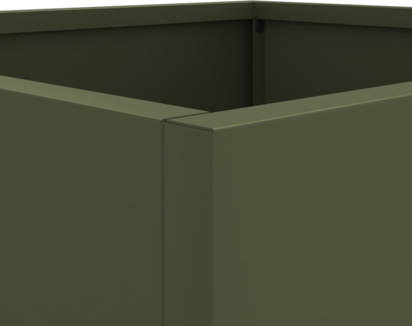 vidaXL Pflanzkübel 2 Stk. Olivgrün 32x30x29 cm Stahl 841542 Bild 8