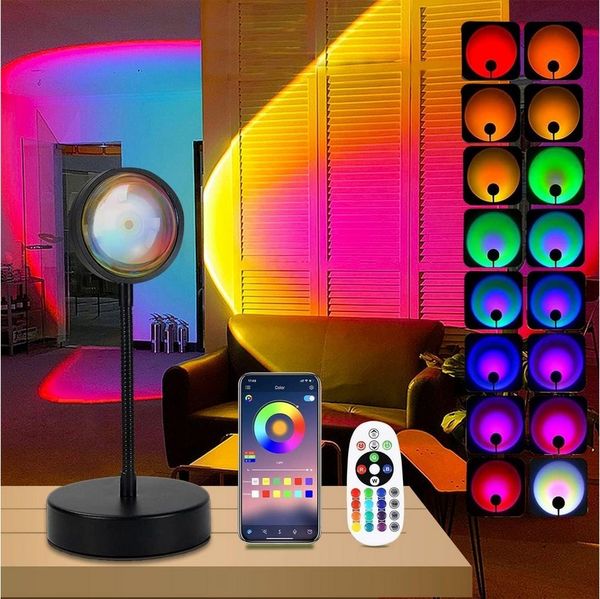 FELIXLEO LED-Sternenhimmel Sunset Lampe LED Nachtlicht App Control Selfie Schlafzimmer.