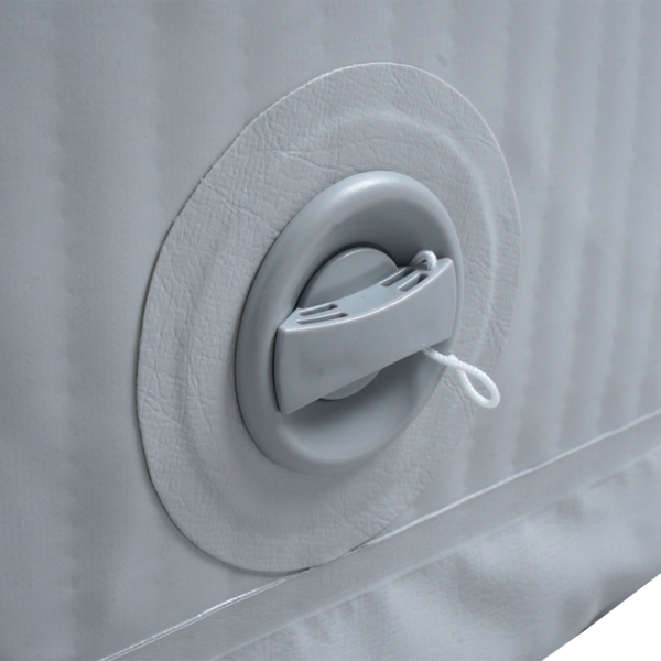 Whirlpool HWC-N97, Ersatz-Pool 4 Personen, In-/Outdoor aufblasbar PVC laminiert, rund Ø180cm ~ grau-blau Bild 4