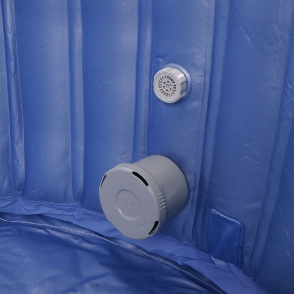 Whirlpool HWC-N97, Ersatz-Pool 4 Personen, In-/Outdoor aufblasbar PVC laminiert, rund Ø180cm ~ grau-blau Bild 3