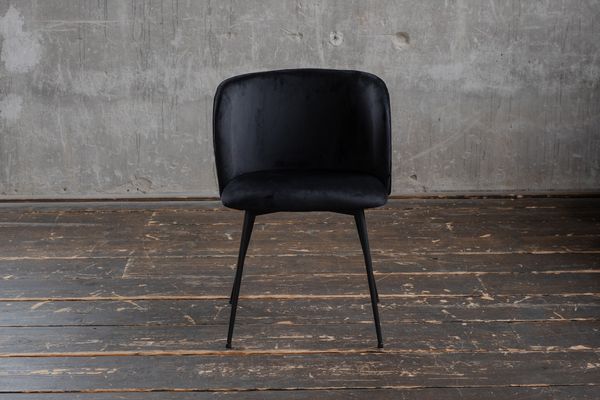 KAWOLA Stuhl LENA Esszimmerstuhl Velvet schwarz 78 x 53 x 54 cm