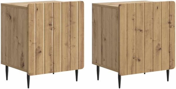 vidaXL Nachttisch 2 pcs Artisan-Eiche 43 x 34,5 x 52 cm Holzwerkstoff 894354