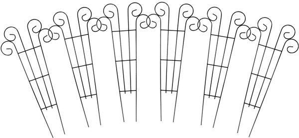 6x Metall Blumenspalier 62x28 cm Rankhilfe Blumenstütze Rankgitter Kletterhilfe
