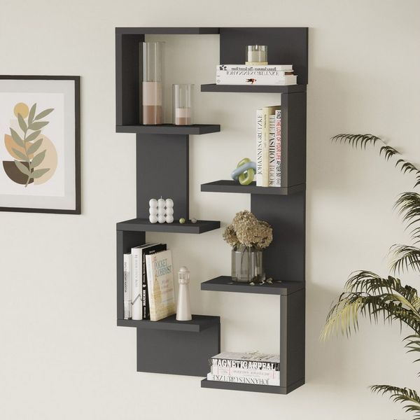 Wandregal Omn 2er Set 93x24x15 cm Anthrazit [en. casa]