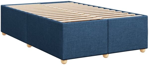 vidaXL Boxspringbett mit Matratze Blau 120x200 cm Stoff 3288967 Bild 9