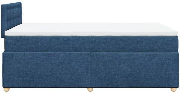 vidaXL Boxspringbett mit Matratze Blau 120x200 cm Stoff 3288967 Bild 7