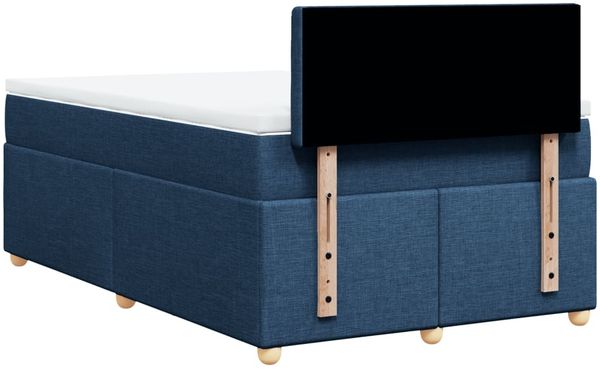 vidaXL Boxspringbett mit Matratze Blau 120x200 cm Stoff 3288967 Bild 8