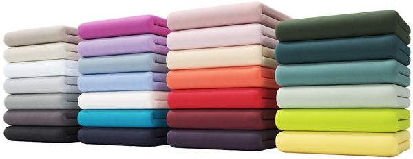 OTTO home Spannbettlaken BLACKBERRY in BASIC und PREMIUM Qualität, 100% Baumwolle, Jersey (160 g/m), Gummizug: rundum, (2 Stück), für hohe Matratzen bis 28 cm, Bettlaken, Spannbetttuch, pflegeleicht Bild 4