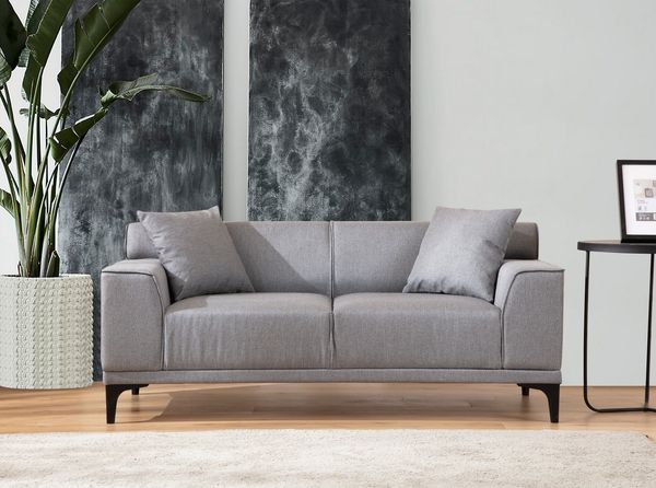 2-Sitzer-Sofa, 'Petra', 87 x 86 x 165, Hellgrau
