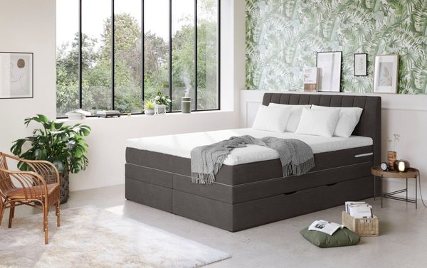 COTTA Boxspringbett Shark inkl. Bettkasten und Topper, erhältlich in den Breiten 140x200cm, 160x200cm und 180x200cm