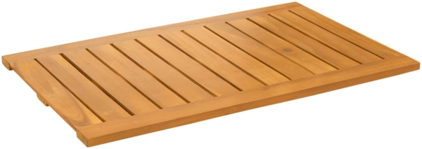 vidaXL Badematte Uni Braun 80 x 50 cm Holz 42025268