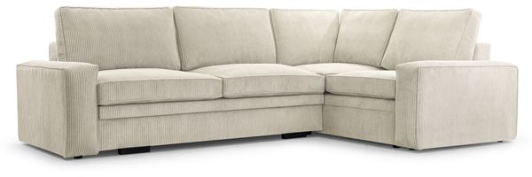 AX LIVING Cord Schlafsofa beige creme Treville mit Schlaffunktion R
